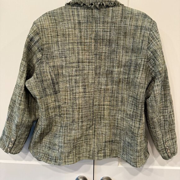 Ashley stewart women's tweed blazer tan brown size 24 workwear - Picture 4 of 7